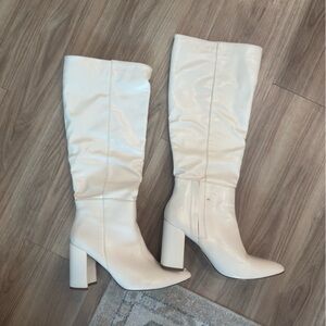 White Knee-High Women's Boots